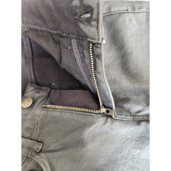 NWT Anthropologie Pilcro The Yaya Coated Crop Flare Jeans Size 25 Black #8C410 - Picture 10 of 12